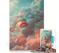 Rompecabezas Mujer Entre Flores 1000 Piezas Juego de Habilidad Mental Corte láser Ejercicio Mental para Momentos de Tranquilidad en casa (38x26cm)