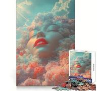 Rompecabezas Mujer Entre Flores de 1000 Piezas para Adolescentes Potencia la Memoria, relaja la Mente, Divertido, Ajuste, Ideal para Navidad (38x52cm)