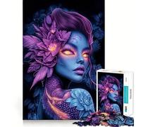 Rompecabezas Mujer Floral Mística para Adultos, 1000 Piezas, Juguete para Desarrollar la Habilidad Mental, Disfrutar del Montaje, Diseño, Encantador Regalo (38x52cm)
