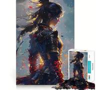 Rompecabezas Mujer Guerrera en Batalla 1000 Piezas Juego de Concentración Mental Corte de Precisión Bordes Lisos Actividad Absorbente para Noches Tranquilas (50x75cm)