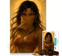 Rompecabezas Mujer Misteriosa del Desierto de Fuego Solar para Adolescentes, 1000 Piezas, Juguete de Lógica Eficaz, Pasatiempo Tranquilo, Pieza de Colección de Arte con Bordes Limpios 38x52cm