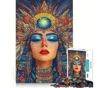 Rompecabezas Mujer Mística con Corona Solar para Adultos, 1000 Piezas, Juguete para Desarrollar la Habilidad Mental, Disfrutar del Montaje, Diseño, Regalo Encantador (38x26cm)