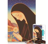 Rompecabezas Mujer sosteniendo una Flor,1000 Piezas,Entrenamiento cognitivo,Piezas Perfectamente encajables,Regalo de cumpleaños,Juguete para ejercitar la Mente (50x75cm)