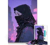 Rompecabezas Mujer Velada en Neón 1000 Piezas Entrenamiento Académico Divertido Piezas Que Encajan a la perfección Regalo de Cumpleaños Juguete para Estimular la Mente (38x26cm)