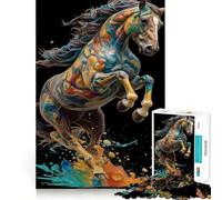 Rompecabezas Multicolor de Caballos para Adultos, 1000 Piezas, Logic Boost Toy Group Joy Premium Edge, Sorpresa de cumpleaños (38x26cm)
