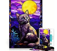 Rompecabezas Munchkin Cat con diseño de Gato, 1000 Piezas, Juguete para desarrollar la Habilidad y aliviar la ansiedad, Corte preciso, Regalo Elegante (38x52cm)