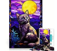 Rompecabezas Munchkin Cat Stained de 1000 Piezas para Adolescentes Juguete de Habilidad para Rompecabezas Diversión compartida Corte preciso Decoración de Pared (50x75cm)