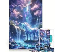 Rompecabezas Mundo de Unicornios 1000 Piezas Juego cognitivo Divertido Componentes Resistentes y de fácil Limpieza Momento de Tranquilidad Ejercicio Mental en casa (38x52cm)