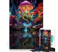 Rompecabezas Mundo Fantástico de Hongos para Adultos, 1000 Piezas, Juguete para Concentrar el Cerebro, Tiempo de Relajación, Bordes Precisos, Elige el Deseo de Papá Noel (38x52cm)