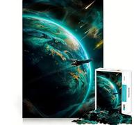Rompecabezas Mundo Verde Extraño para Adolescentes 1000 Piezas Juguete de Lógica Fina Pasatiempo Tranquilo Pieza de Colección de Arte de Borde Limpio 38x52cm