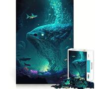 Rompecabezas Mundos Místicos Océano de 1000 Piezas para Adultos Juguete de lógica y Entretenimiento Bordes Suaves Regalo conmovedor (38x26cm)