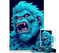 Rompecabezas Muñeco de Nieve de Primate Salvaje,1000 Piezas,diversión para estimular la concentración,tecnología Avanzada de Corte láser,Juego Mental Ideal para Viajar, (50x75cm)