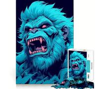 Rompecabezas Muñeco de Nieve de Primate Salvaje 1000 Piezas Ejercicio Mental Divertido Ajuste Piezas precisas Una Forma entretenida de Pasar Las Horas Libres (38x26cm)