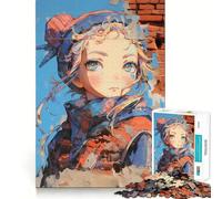 Rompecabezas Mural de Chica Anime de 1000 Piezas Juego para ejercitar la Mente Artesanía de Corte experta Un pasatiempo Fascinante para los Momentos de Ocio (50x75cm)