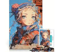 Rompecabezas Mural de Chica Anime de 1000 Piezas,Juguete de construcción Focus,Ajuste Huecos,Actividad gratificante para días lluviosos (38x52cm)