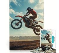 Rompecabezas MX Jump Motocross Dirtbike para Adultos, 1000 Piezas, Logic Boost Toy Group Joy Premium Edge, Sorpresa de cumpleaños (50x75cm)