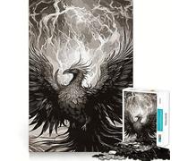 Rompecabezas Mystic Black Phoenix de 1000 Piezas para Adolescentes Rompecabezas Mental para aliviar la tensión Arte para armar Regalo Premium (50x75cm)