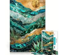 Rompecabezas Mystic Dune Kintsugi Art de 1000 Piezas para Adultos, Juguete para concentrarse y ejercitar la Mente, diversión Tranquila, Bordes Ajustados, artículo de Santa Claus (38x52cm)