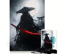 Rompecabezas Mystic Ghost Samurai︰ Leyenda de la Katana Roja, 1000 Piezas para Adolescentes, Mejora la Memoria, sin estrés, decoración de Pared con Bordes Ajustados (50x75cm)