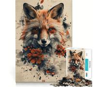 Rompecabezas Mystic Kitsune Fox de 1000 Piezas para Adolescentes Juguete Inteligente y Divertido Arte Coleccionable de Corte nítido (38x52cm)
