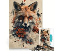 Rompecabezas Mystic Kitsune Fox de 1000 Piezas para Adultos Mejora la Memoria, Tiempo de Paz, diseño, Montaje, Regalo Premium (38x26cm)