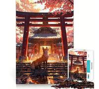 Rompecabezas Mystic Kitsune Gateway de 1000 Piezas para Adolescentes Juguete Intelectual para Fortalecer los Lazos Familiares Corte de Calidad Regalo Memorable (38x52cm)