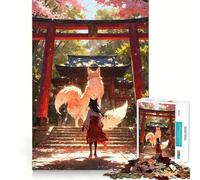 Rompecabezas Mystic Kitsune Gateway de 1000 Piezas para Adultos Juguete de lógica y Entretenimiento Bordes Suaves Regalo conmovedor (50x75cm)