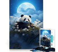 Rompecabezas Mystic Panda de 1000 Piezas para Adolescentes Juguete Inteligente y fácil de Usar Ideal para el Ocio Diseño preciso Regalo increíble (38x26cm)