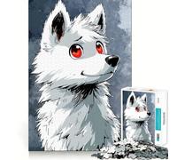 Rompecabezas Mystic Wolf Glance de 1000 Piezas para Adolescentes Juguete de Habilidad para Rompecabezas Diversión compartida Corte preciso Decoración de Pared (38x52cm)