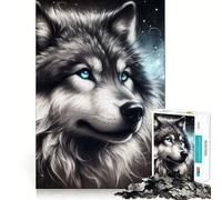 Rompecabezas Mystic Wolf Spirit de 1000 Piezas para Adultos Juguete de lógica Resistente, Divertido y Relajante Bordes definidos Regalo Memorable (38x26cm)