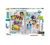 Rompecabezas Nathan de 2000 Piezas, álbum de Recortes de Disney, Adultos y niños a Partir de 14 años, Rompecabezas, Ajuste, colección My Heroes, 87887