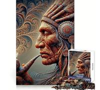 Rompecabezas Native Spirit Rhythms de 1000 Piezas para Adolescentes Mejora la Memoria, Reduce el estrés, decoración de Pared con Bordes Ajustados (38x26cm)