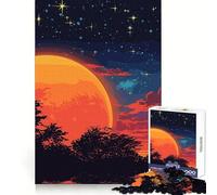 Rompecabezas Naturaleza al Atardecer 1000 Piezas para Adultos Regalos para Fortalecer la Memoria Tiempo Serenidad Calidad Borde Deseo de Papá Noel Artículo 38x26cm