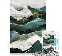 Rompecabezas Nature Gold Decor de 1000 Piezas para Adolescentes Juguete de Habilidad para Rompecabezas Diversión compartida Corte preciso Decoración de Pared (50x75cm)