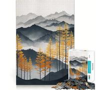 Rompecabezas Nature Gold Decor de 1000 Piezas para Adolescentes Juguete para Pensar con sabiduría, diversión y Tranquilidad Arte Coleccionable de Corte nítido (50x75cm)