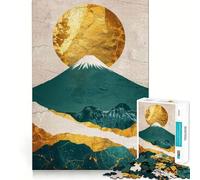 Rompecabezas Nature Gold Decor de 1000 Piezas para Adolescentes Mejora la Memoria, Reduce el estrés, Borde Ajustado, decoración de Pared (38x26cm)