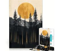 Rompecabezas Nature Gold Decor de 1000 Piezas para Adultos Juguete de lógica Clara, Divertido y Relajante Corte Perfecto Regalo Elegante (38x52cm)