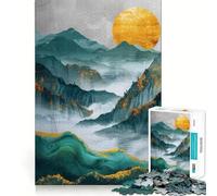 Rompecabezas Nature Gold Decor de 1000 Piezas para Adultos Juguete de lógica Fina, silencioso y Divertido Bordes limpios Regalo Memorable (50x75cm)