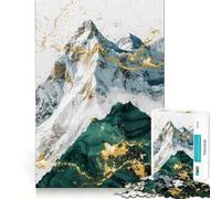 Rompecabezas Nature Gold Decor de 1000 Piezas para Adultos Juguete de lógica Resistente, Divertido y Relajante Bordes definidos Regalo Memorable (38x52cm)