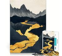 Rompecabezas Nature Gold Decor de 1000 Piezas para Adultos y Adolescentes Juego Mental, diversión Tranquila, Bordes Afilados, Regalo Memorable (50x75cm)