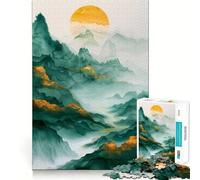 Rompecabezas Nature Gold Decor de 1000 Piezas para Adultos y Adolescentes Un Rompecabezas Mental Que Ayuda a aliviar el estrés Un Regalo Original y Divertido (38x26cm)