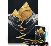 Rompecabezas Nature Gold Decor para Adolescentes, 1000 Piezas, diseño Relajante y fácil de armar, Regalo clásico (38x52cm)
