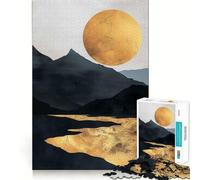 Rompecabezas Nature Gold Decor para Adolescentes, 1000 Piezas, Juguete para ejercitar la Mente, antiestrés, Corte Premium, Regalo increíble (38x52cm)