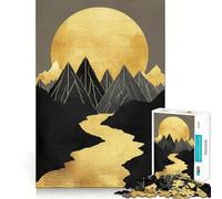 Rompecabezas Nature Gold Decor para Adultos, 1000 Piezas, Juguete de razonamiento y Habilidad, Alivio de la ansiedad, Corte preciso, Regalo Elegante (38x26cm)