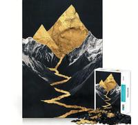 Rompecabezas Nature Gold Decor para Adultos, 1000 Piezas, Juguete Intelectual, diversión Tranquila, Corte preciso, Lista de Deseos de Papá Noel (50x75cm)