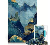 Rompecabezas Nature Gold Decor para Adultos, 1000 Piezas, Juguete para ejercitar la Mente, Tiempo de relajación, diseño para armar, (50x75cm)