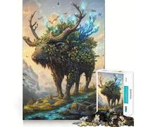 Rompecabezas Nature Spirit Elk para Adultos, 1000 Piezas, Juguete Intelectual, Juego Relajante, Arte de Pared de Calidad (50x75cm)