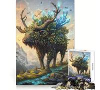 Rompecabezas Nature Spirit Elk para Adultos, 1000 Piezas, Juguete Intelectual, Juego Relajante, Arte de Pared de Calidad (50x75cm)