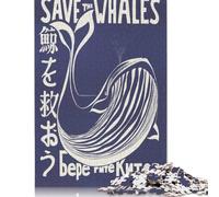 Rompecabezas náutico de 1000 Piezas Salva Las Ballenas, para Adultos y niños, Juegos educativos de Papel, 38 x 26 cm (1000 Piezas)