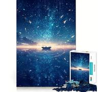 Rompecabezas Navegando bajo Las Estrellas de la Noche para Adolescentes, 1000 Piezas, Juego Mental, Juguete Relajante, Corte preciso, (38x26cm)